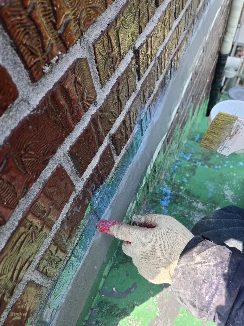 부산 옥상 방수 벽체 접합부 시트 작업
