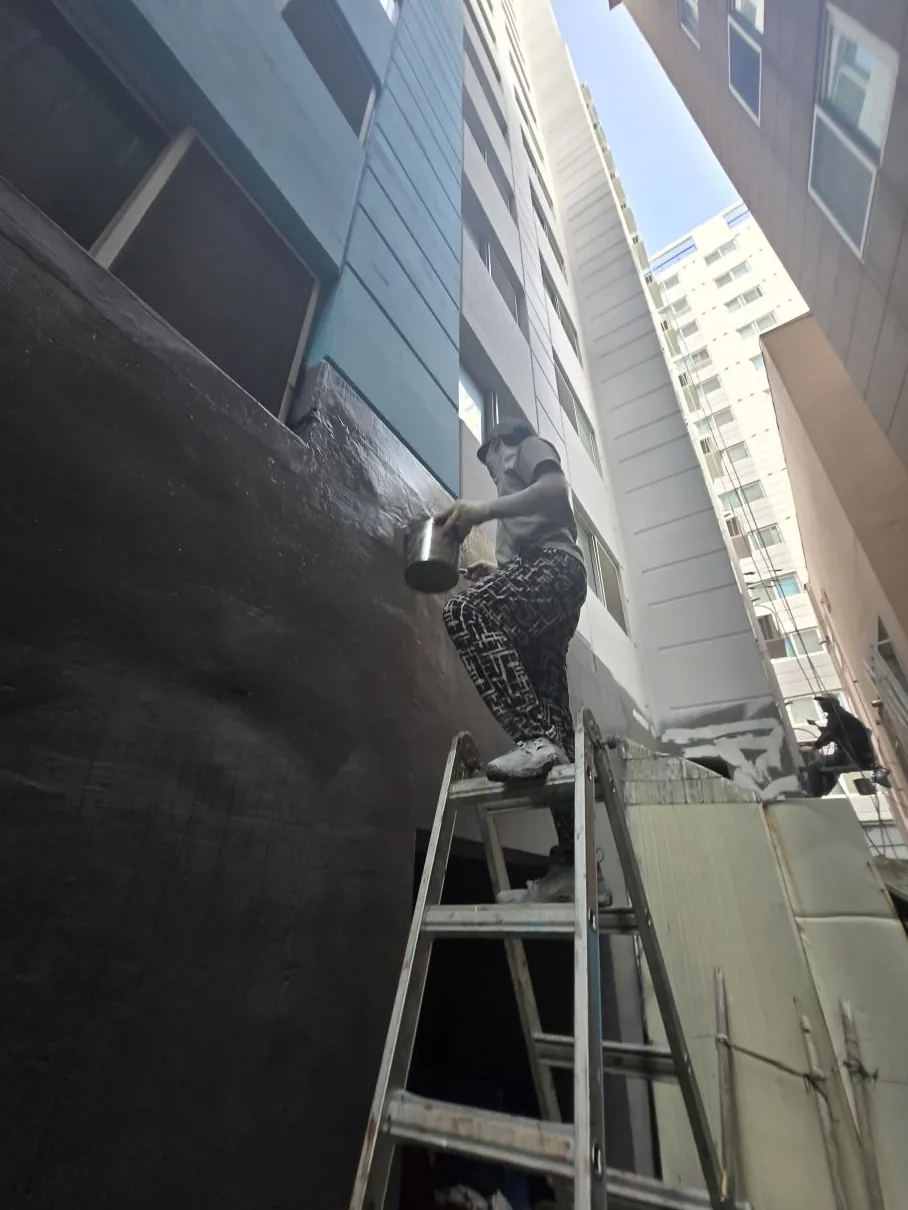 부산 부산진구 전포동 외벽 방수 높은 벽면 방수 도장 작업